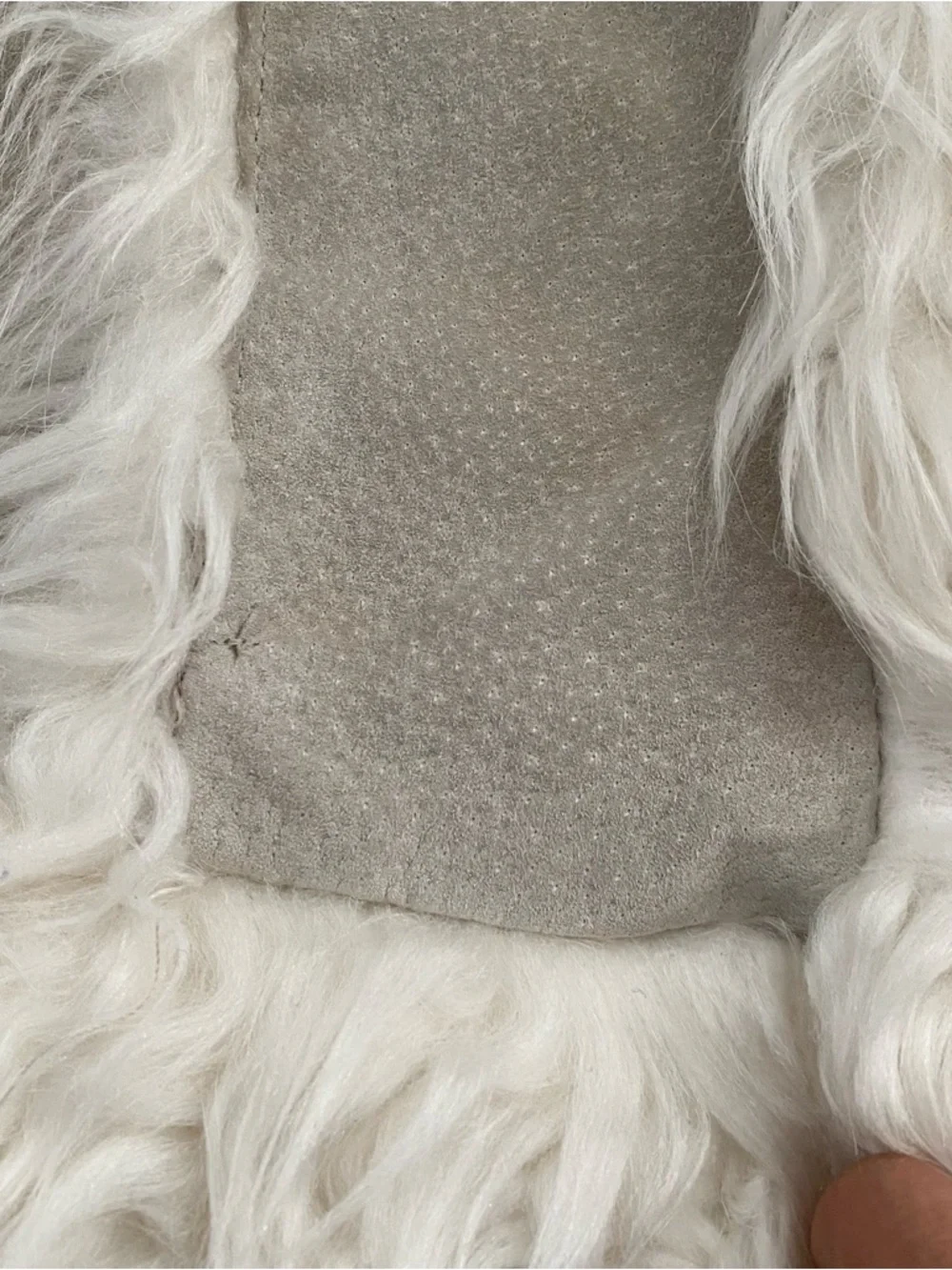 Vintage Suede Faux Fur Vest Boho Western - Picture 7 of 12